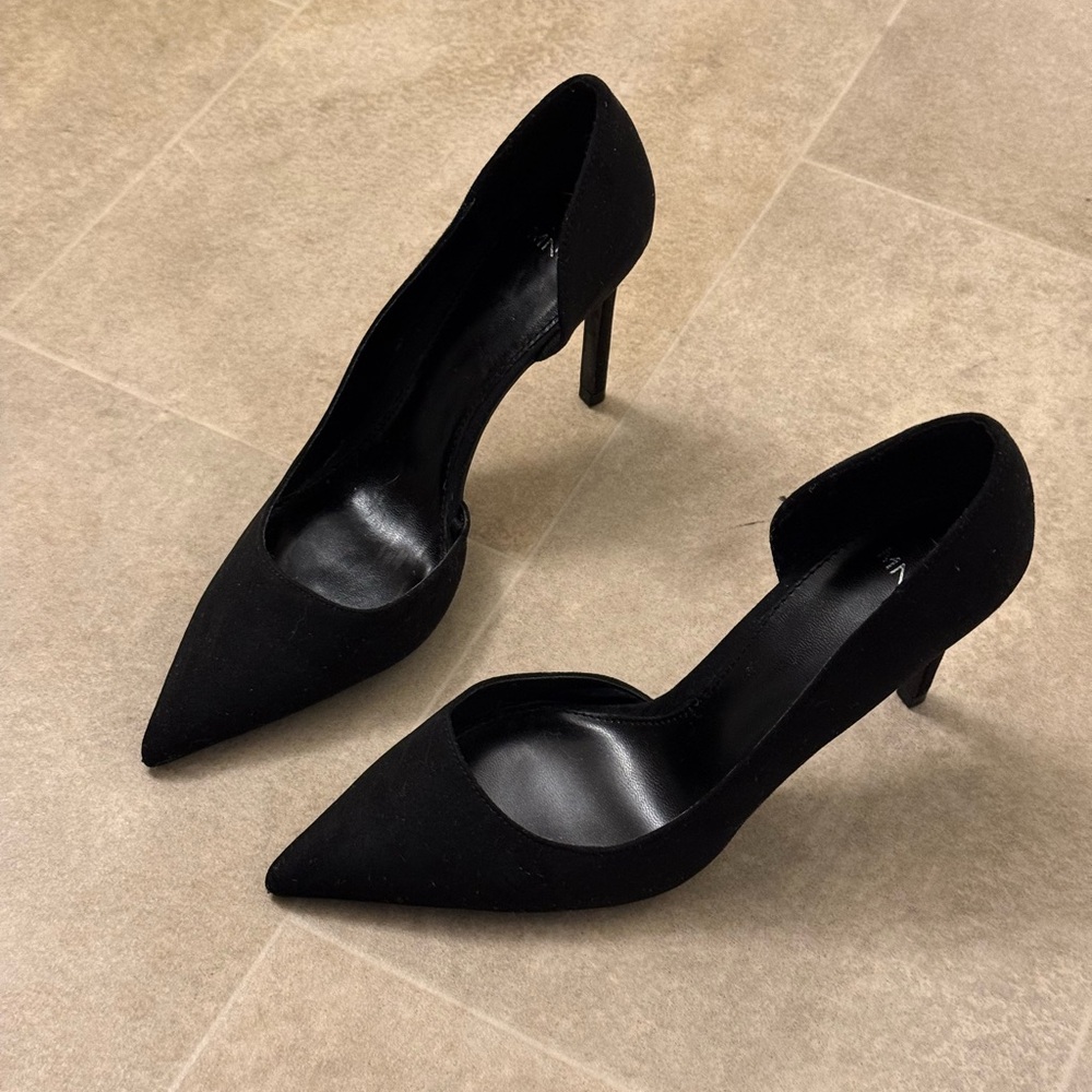 Mango Black Pointed Heels